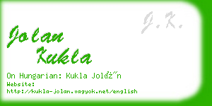 jolan kukla business card